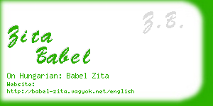 zita babel business card